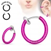 Faux piercing anneau oreille ou nez (sans per�age) � motif �claboussures