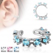 Faux piercing oreille / cartilage en arc pav� de pierres