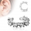 Faux piercing oreille / cartilage en arc pav� de pierres