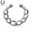 Faux piercing septum � maillons rigides
