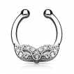 Faux piercing septum à masque de bal vénitien avec strass