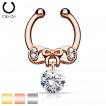 Faux piercing septum � noeud papillon