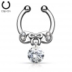 Faux piercing septum � noeud papillon