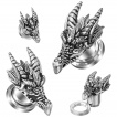 Ecarteur plug tête de Dragon nordique en acier (dévissable)