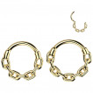 Anneau charni�re Maillons dor�s en acier (oreille, septum...)
