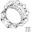 Piercing �carteur tunnel � motif floral entrelac� (en laiton plaqu� rhodium)