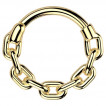 Anneau charni�re Maillons dor�s en acier (oreille, septum...)
