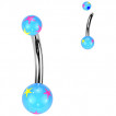 Piercing nombril boules UV étoilées