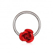 Piercing anneau CBR � rose rouge (septum, cartilage oreille...)
