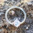 Piercing anneau CBR � strass clair