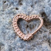 Piercing cartilage coeur ornemental cuivr�
