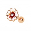 Piercing cartilage cuivr� � fleur Hibiscus