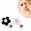 Piercing cartilage fleur fantaisie perl�e