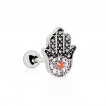 Piercing cartilage Hamsa pavé de strass