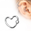 Piercing cartilage hélix coeur serti style CBR