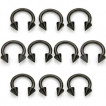 Piercing fer � cheval anodis� titane noir � pointes