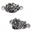 Piercing helix à lit de roses style vintage