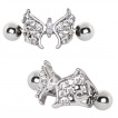 Piercing helix � papillon de strass