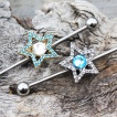 Piercing industriel à étoile multi-strass