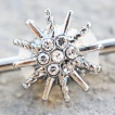 Piercing industriel � �toile strass �clatante