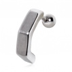 Piercing lobe oreille courbé angulaire en acier
