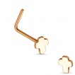Piercing nez en acier � tige en L avec embout croix latine