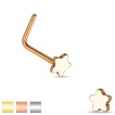 Piercing nez en acier � tige en L avec embout �toile
