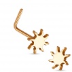 Piercing nez en acier à tige en L avec embout soleil tribal