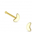 Piercing nez stud droit en acier avec embout croissant de lune