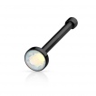Piercing nez stud droit� en acier plaqu� avec pierre Opalite