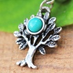 Piercing nombril arbre de vie avec turquoise