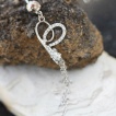 Piercing nombril coeur �tincelant