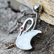 Piercing nombril cygne � Opale