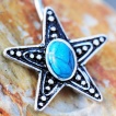 Piercing nombril étoile antique à Turquoise