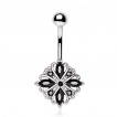 Piercing nombril fleur ornementale