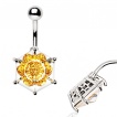 Piercing nombril à fleur piégée