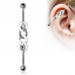 Piercing oreille industriel � maillons style chaine