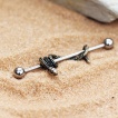 Piercing oreille industriel � serpent style antique