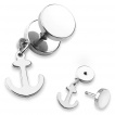 Piercing oreille style faux plug à pendentif ancre de bateau