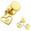 Piercing oreille style faux plug � pendentif coeur avec croix