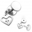 Piercing oreille style faux plug � pendentif coeur avec croix