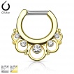 Piercing septum avec anneaux sertis