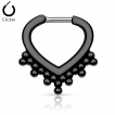 Piercing septum en forme de coeur perl�
