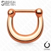 Piercing septum fer � cheval en acier � clip