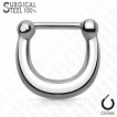 Piercing septum fer � cheval en acier � clip