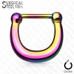 Piercing septum fer � cheval en acier � clip
