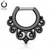 Piercing septum style tribal � spirales