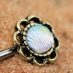 Piercing t�ton coquillage en fleur style antique