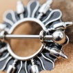 Piercing téton couronne de balles