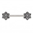 Piercing t�ton fleurs de lotus � symboles